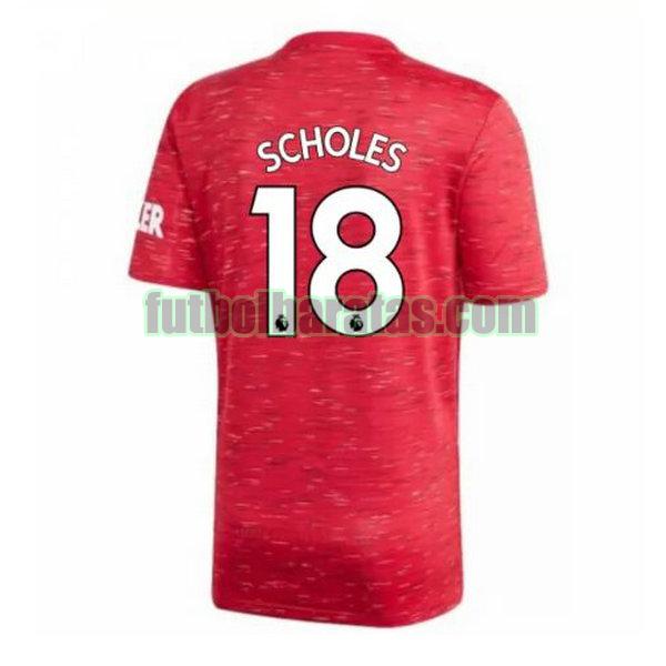 camiseta scholes 18 manchester united 2020-2021 primera