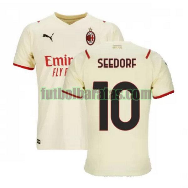 camiseta seedorf 10 ac milan 2021 2022 blanco segunda