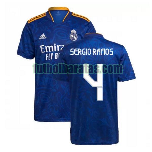 camiseta sergio ramos 4 real madrid 2021 2022 azul segunda