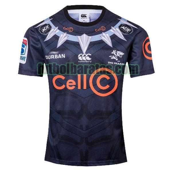 camiseta sharks 2019-2020 azul superhero