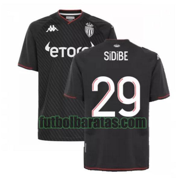 camiseta sidibe 29 monaco 2021 2022 negro segunda