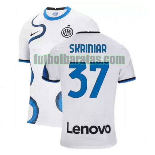 camiseta skriniar 37 inter milán 2021 2022 blanco segunda