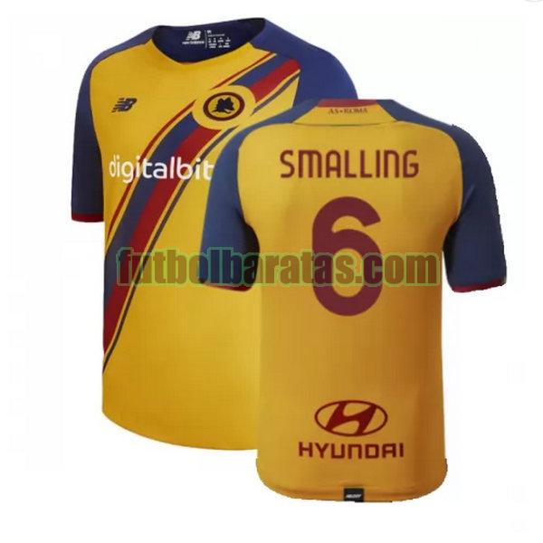 camiseta smalling 6 roma 2021 2022 amarillo fourth