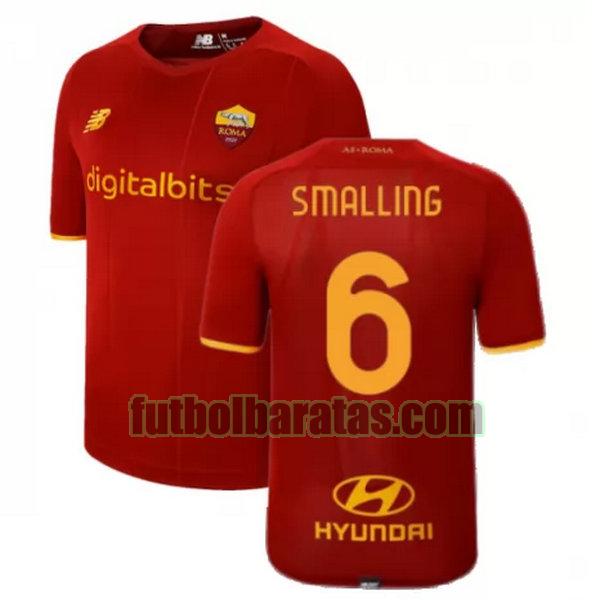 camiseta smalling 6 roma 2021 2022 rojo primera