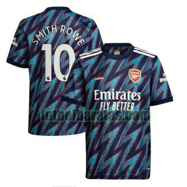 camiseta smith rowe 10 arsenal 2021 2022 azul tercera