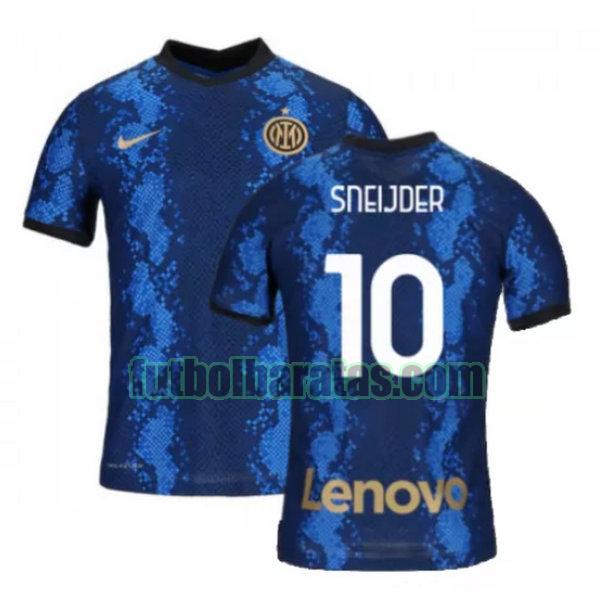 camiseta sneijder 10 inter milán 2021 2022 azul primera