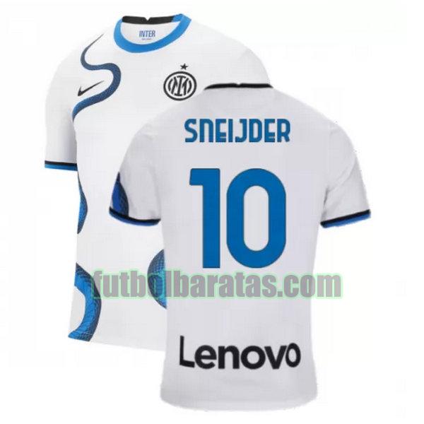 camiseta sneijder 10 inter milán 2021 2022 blanco segunda
