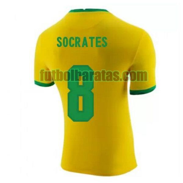 camiseta socrates 8 brasil 2020-2021 amarillo primera