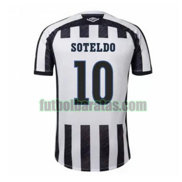 camiseta soteldo 10 santos fc 2020-2021 negro blanco segunda