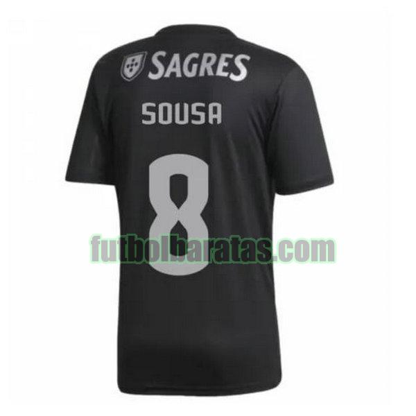 camiseta sousa 8 benfica 2020-2021 negro segunda