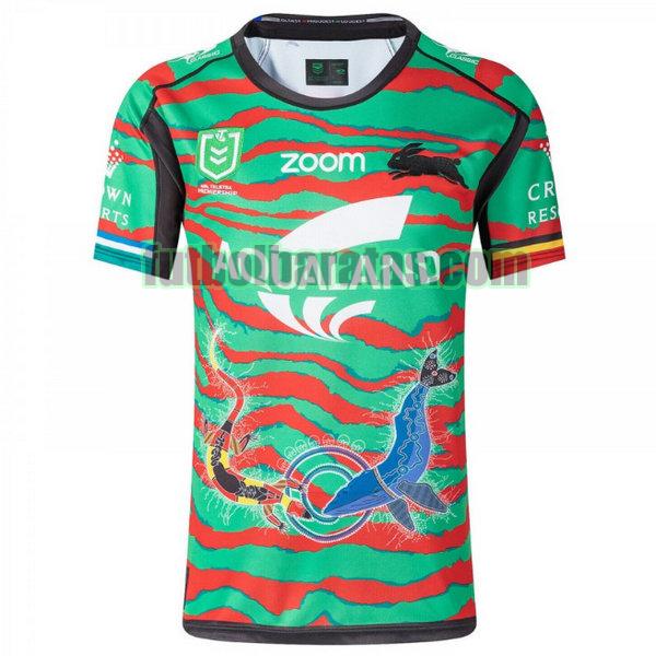 camiseta south sydney rabbitohs 2021 verde indigenous