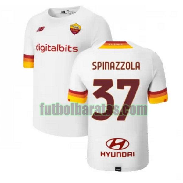 camiseta spinazzola 37 roma 2021 2022 blanco segunda