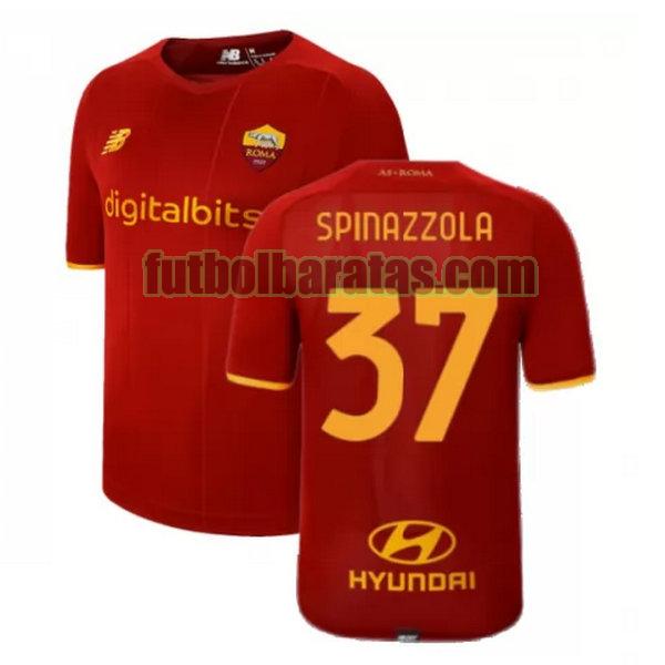 camiseta spinazzola 37 roma 2021 2022 rojo primera