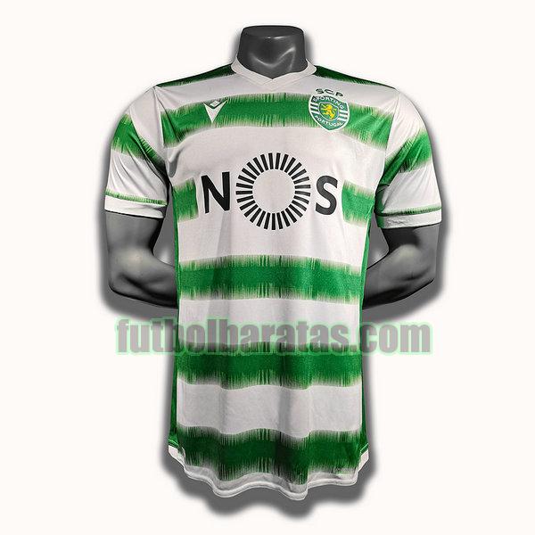 camiseta sporting de lisboa 2020-2021 blanco verde primera player