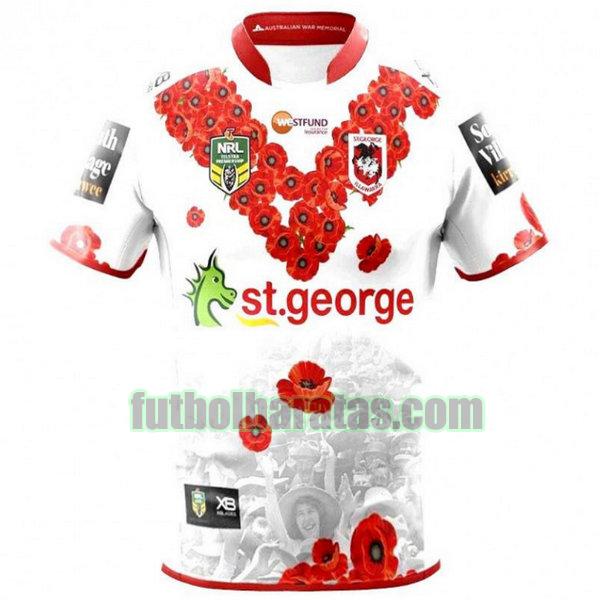 camiseta st george illawarra dragons 2018 blanco commemorative