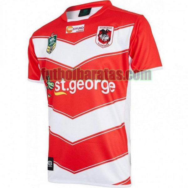 camiseta st george illawarra dragons 2018 rojo segunda