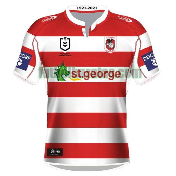 camiseta st george illawarra dragons 2021 rojo heritage