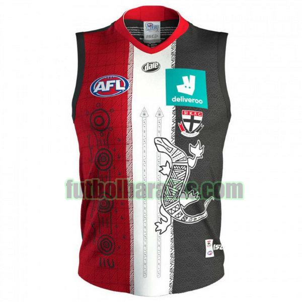 camiseta st kilda saints 2020 negro indigenous