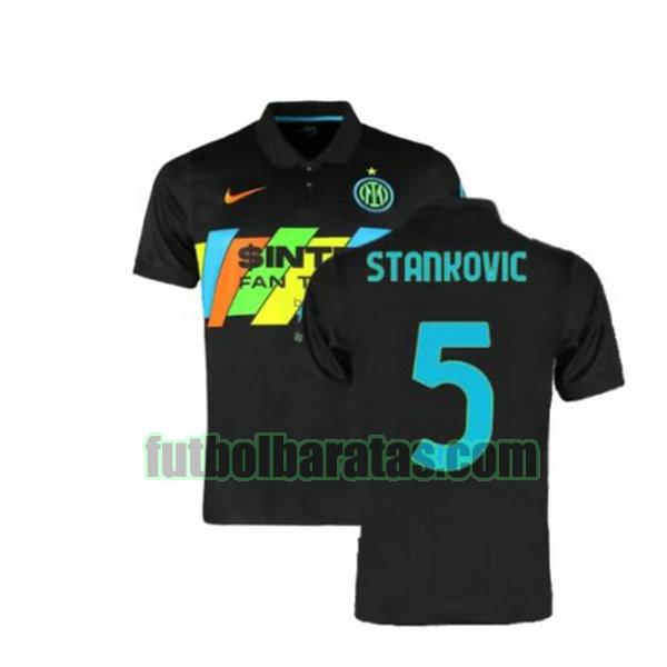 camiseta stankovic 5 inter milán 2021 2022 negro tercera