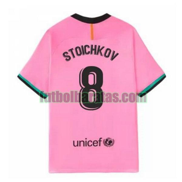 camiseta stoichkov 8 barcelona 2020-2021 rosa tercera