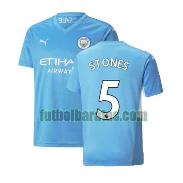 camiseta stones 5 manchester city 2021 2022 azul primera