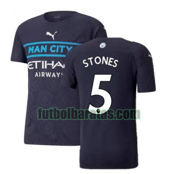 camiseta stones 5 manchester city 2021 2022 negro tercera