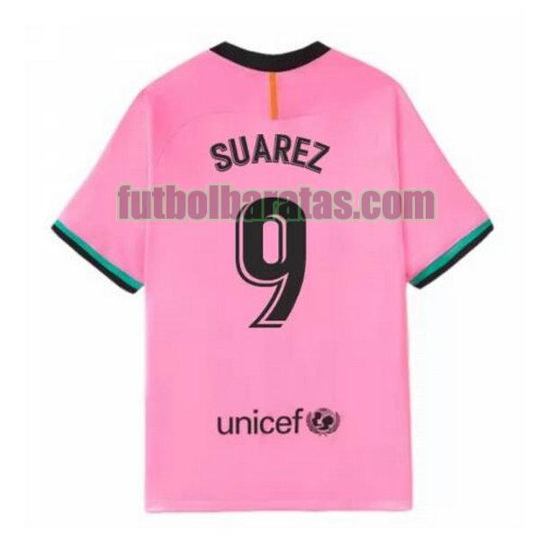 camiseta suarez 9 barcelona 2020-2021 rosa tercera