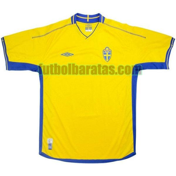 camiseta suecia 2004 amarillo primera