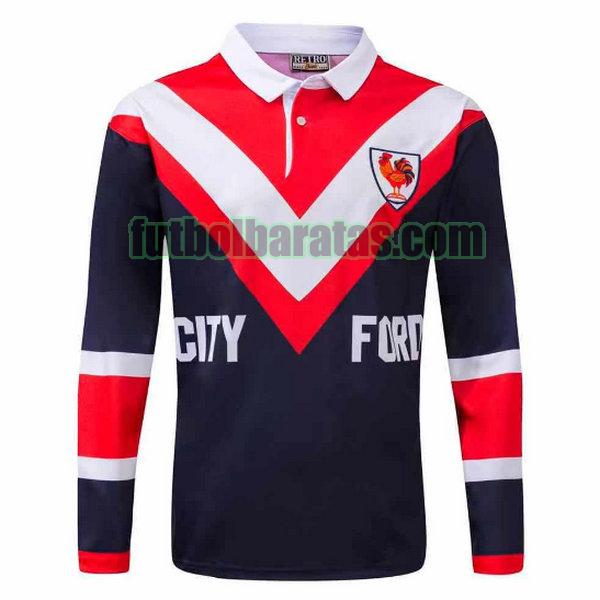 camiseta sydney roosters 1976 azul retro ml