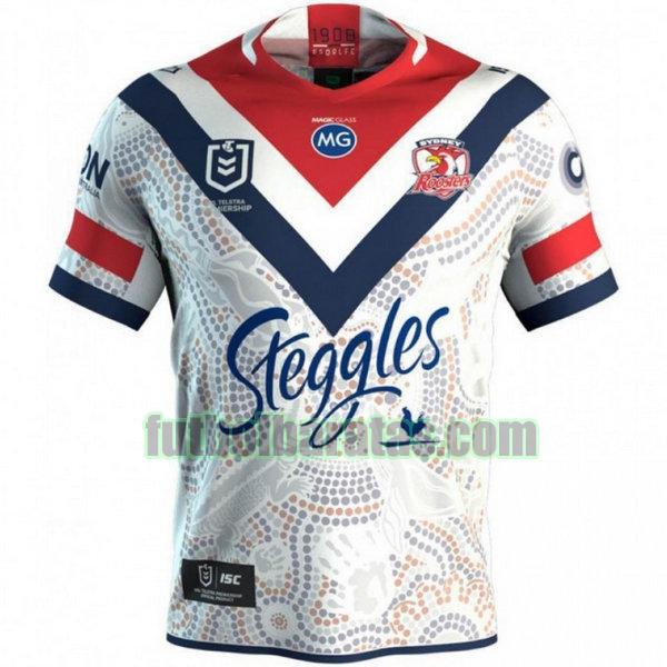 camiseta sydney roosters 2019 blanco indigenous