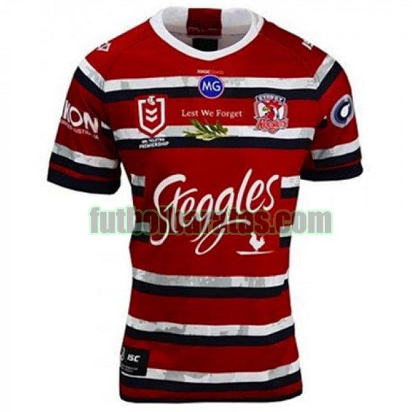 camiseta sydney roosters 2020 púrpura anzac