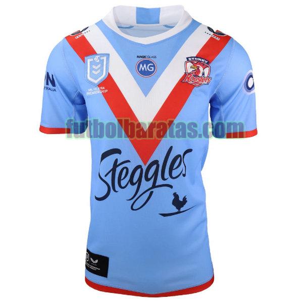 camiseta sydney roosters 2021 azul anzac