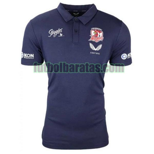 camiseta sydney roosters 2021 azul media polo