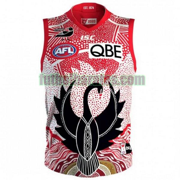 camiseta sydney swans 2020 rojo indigenous