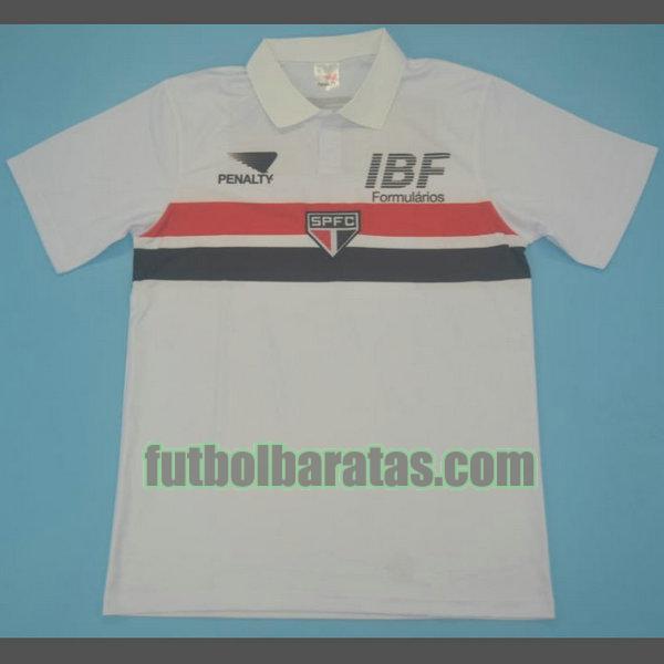 camiseta são paulo 1991 blanco primera