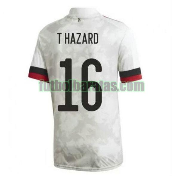 camiseta t hazard 16 bélgica 2020-2021 blanco segunda