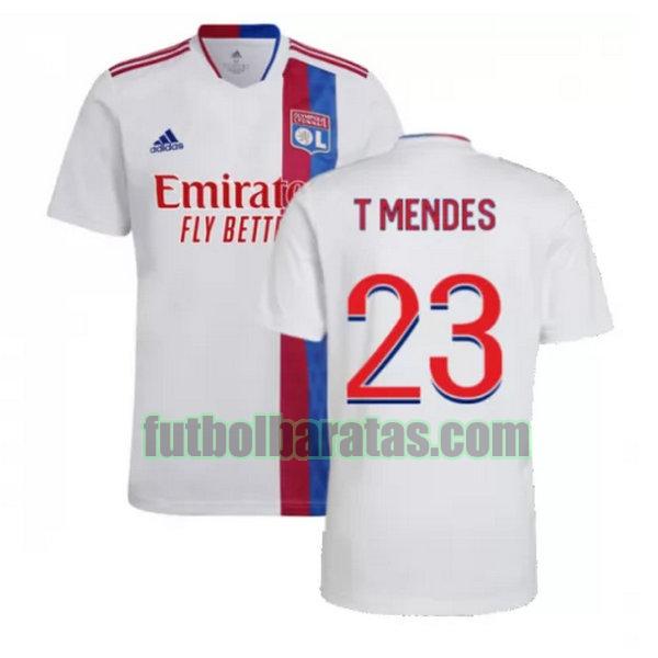 camiseta t mendes 23 lyon 2021 2022 blanco primera