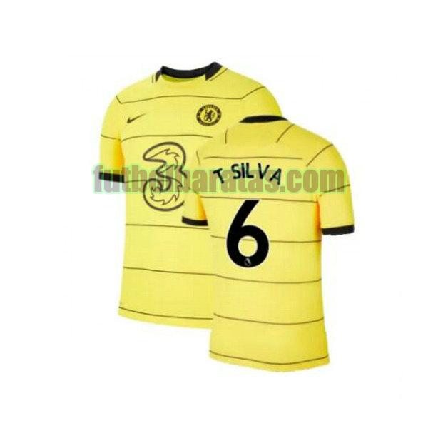 camiseta t silva 6 chelsea 2021 2022 amarillo tercera