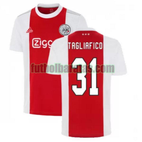 camiseta tagliafico 31 ajax 2021 2022 rojo blanco primera