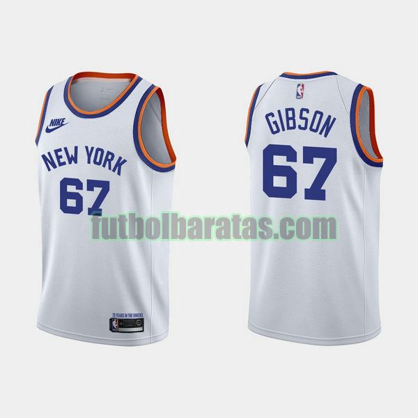 camiseta taj gibson 67 new york knicks blanco hombre