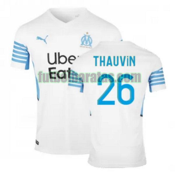 camiseta thauvin 26 marsella 2021 2022 blanco primera