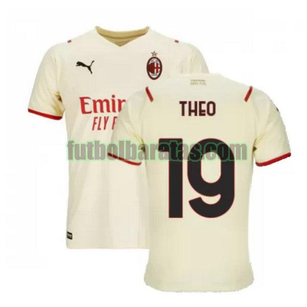 camiseta theo 19 ac milan 2021 2022 blanco segunda