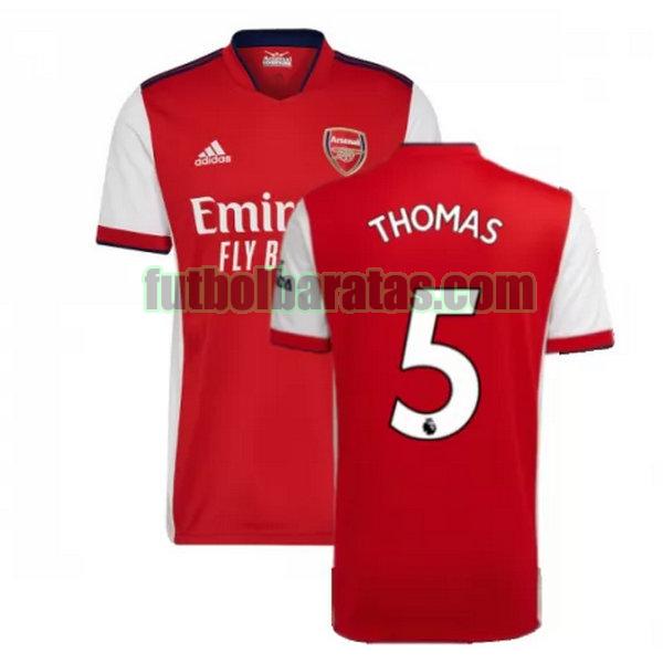 camiseta thomas 5 arsenal 2021 2022 rojo primera