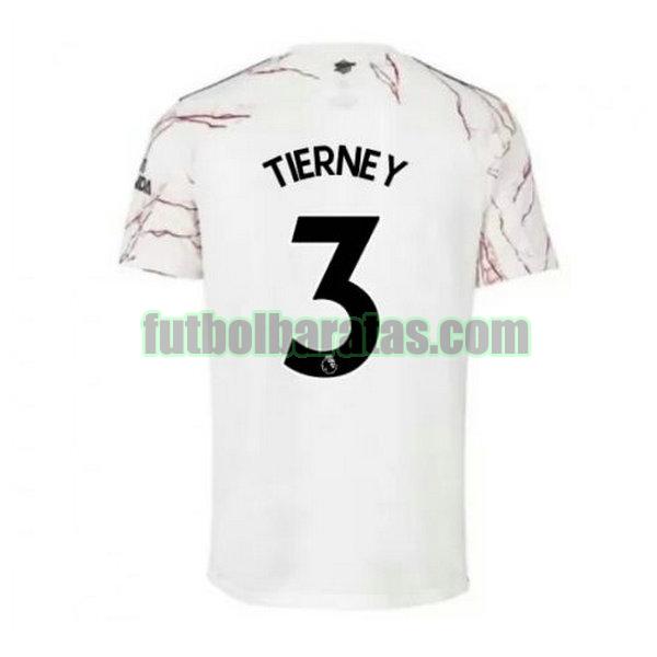 camiseta tierney 3 arsenal 2020-2021 segunda