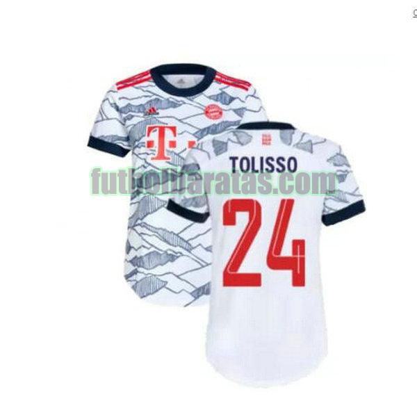 camiseta tolisso 24 bayern munich 2021 2022 gris tercera