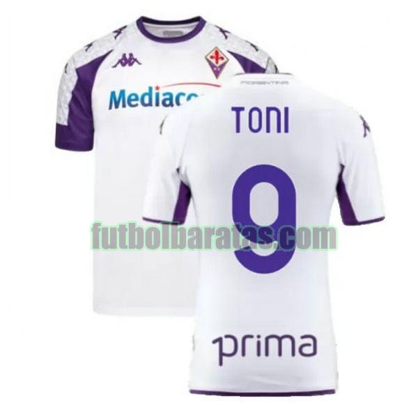 camiseta toni 9 fiorentina 2021 2022 blanco segunda