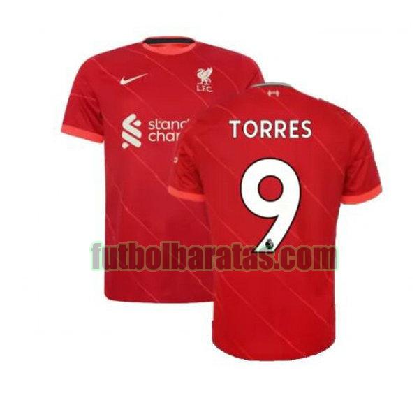 camiseta torres 9 liverpool 2021 2022 rojo primera