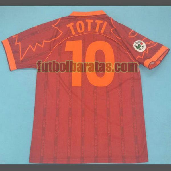 camiseta totti 10 as roma 1999-2000 rojo primera