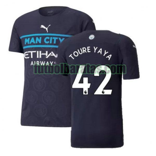 camiseta toure yaya 42 manchester city 2021 2022 negro tercera