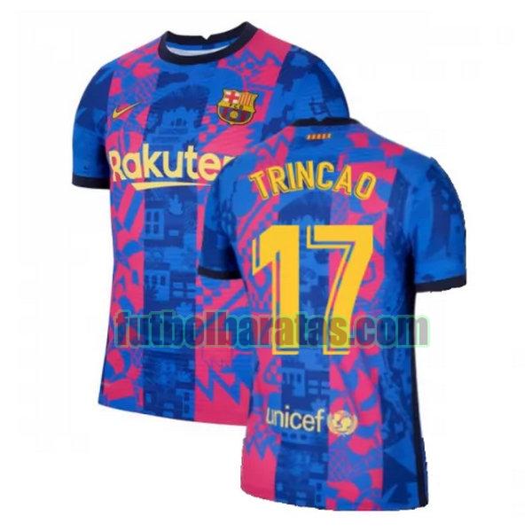 camiseta trincao 17 barcelona 2021 2022 azul rojo tercera